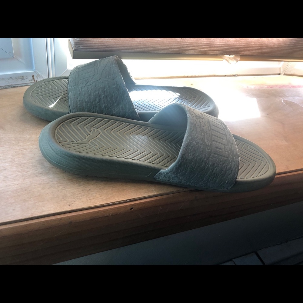 Army Green Puma Slides